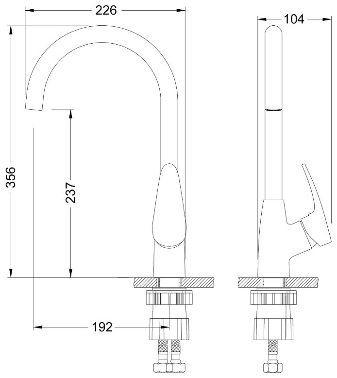 Смеситель для кухни LEMARK LM0405C хром