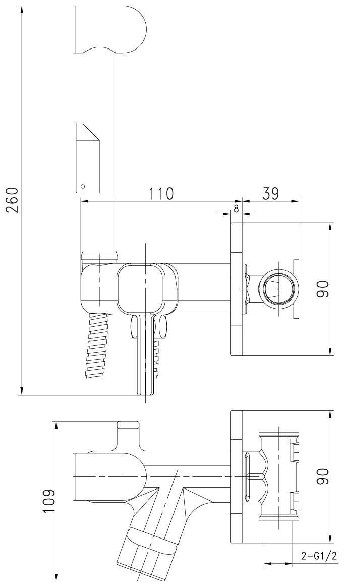 Смеситель для биде LEMARK Solo LM7165C хром