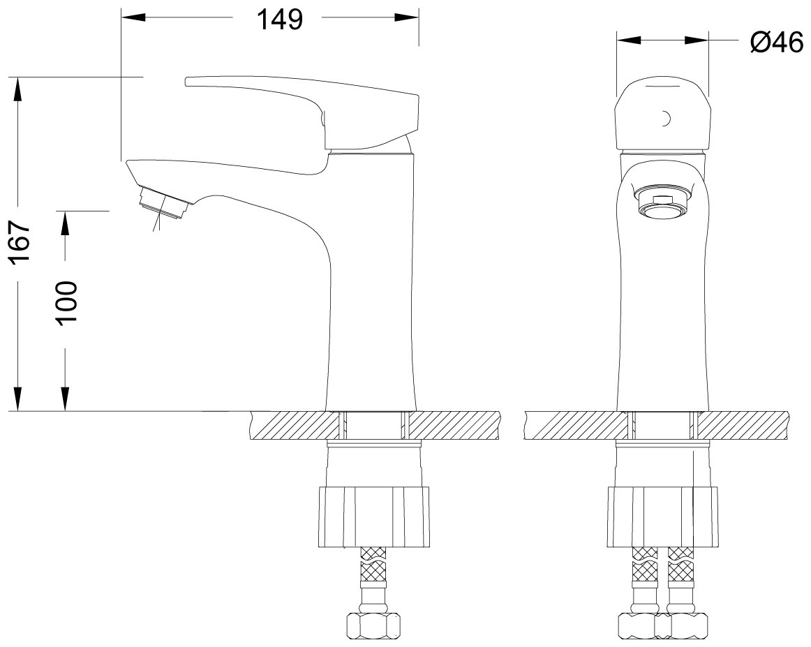 Смеситель для раковины LEMARK LM0406C хром