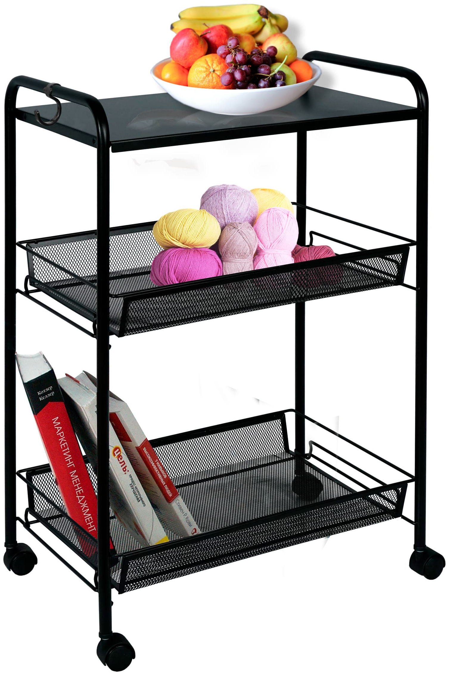 Этажерка "Ладья  33КС" черный  Соликамск