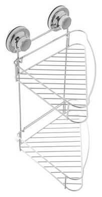 Полка угловая 2-ярус, на присосках А11473-2