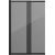 Шторка на ванну STWORKI Нюборг раздвижная 90х150, профиль черный матовый, тонированное стекло