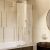 Шторка на ванну DIWO Анапа неподвижная, 50х140, профиль золото, прозрачное стекло
