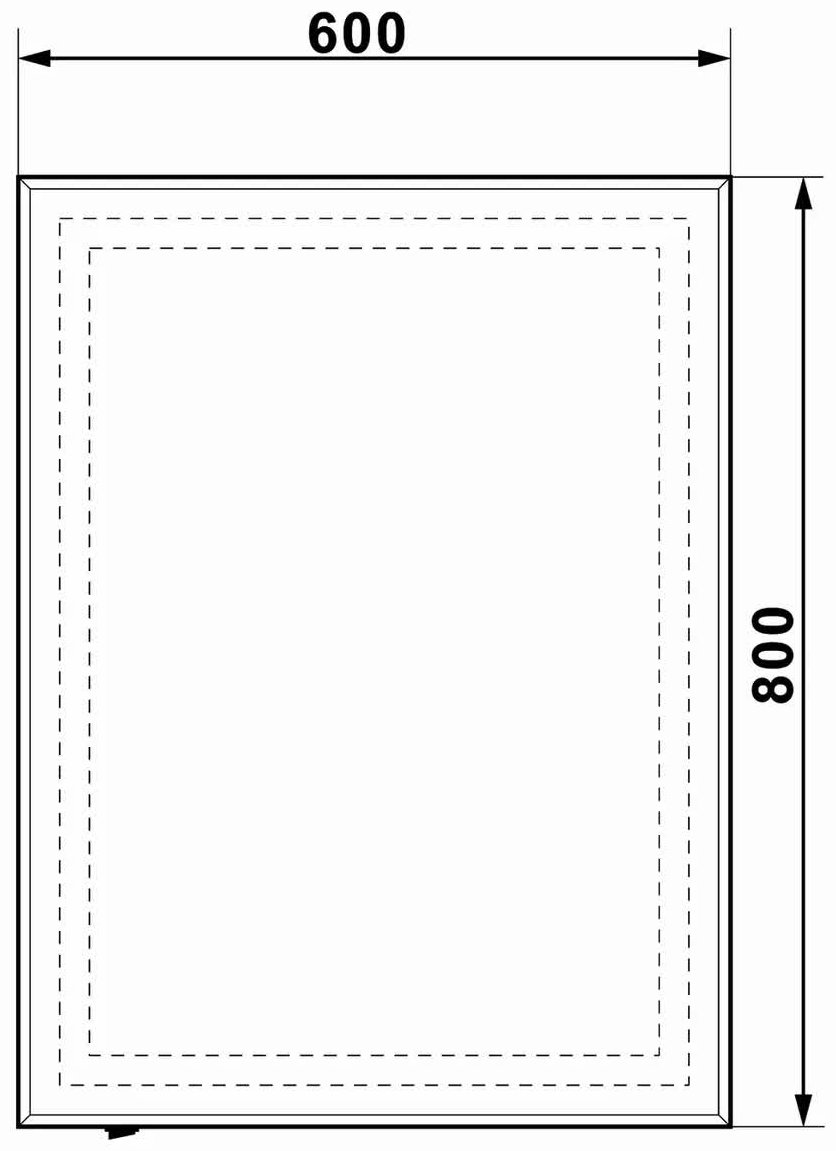 Зеркало Пронто Люкс LED 600х800