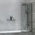 Шторка на ванну DIWO Анапа неподвижная, 50х140, профиль черный матовый, прозрачное стекло