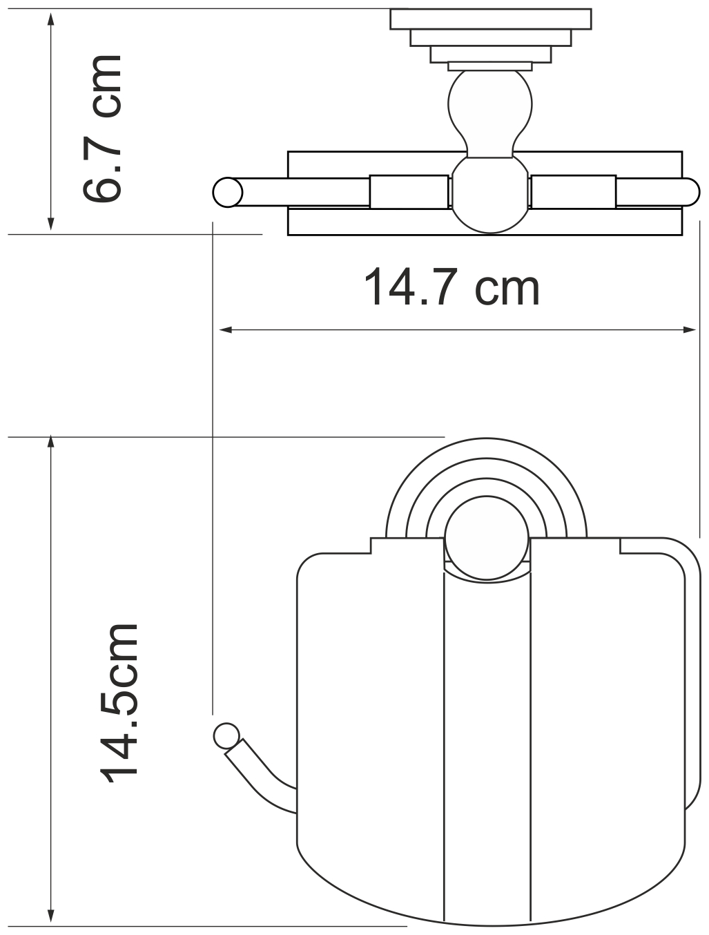 Держатель для туалетной бумаги WasserKRAFT К-7025 с крышкой хром