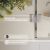 Шторка на ванну STWORKI Орхус распашная, 90, профиль хром глянцевый, прозрачное стекло