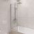 Шторка на ванну DIWO Анапа неподвижная, 50х140, профиль хром глянцевый, прозрачное стекло