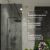 Душевая перегородка STWORKI Берген 60 см, профиль черный матовый, тонированое стекло