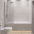 Шторка на ванну DIWO Анапа неподвижная, 60х140, профиль хром глянцевый, прозрачное стекло