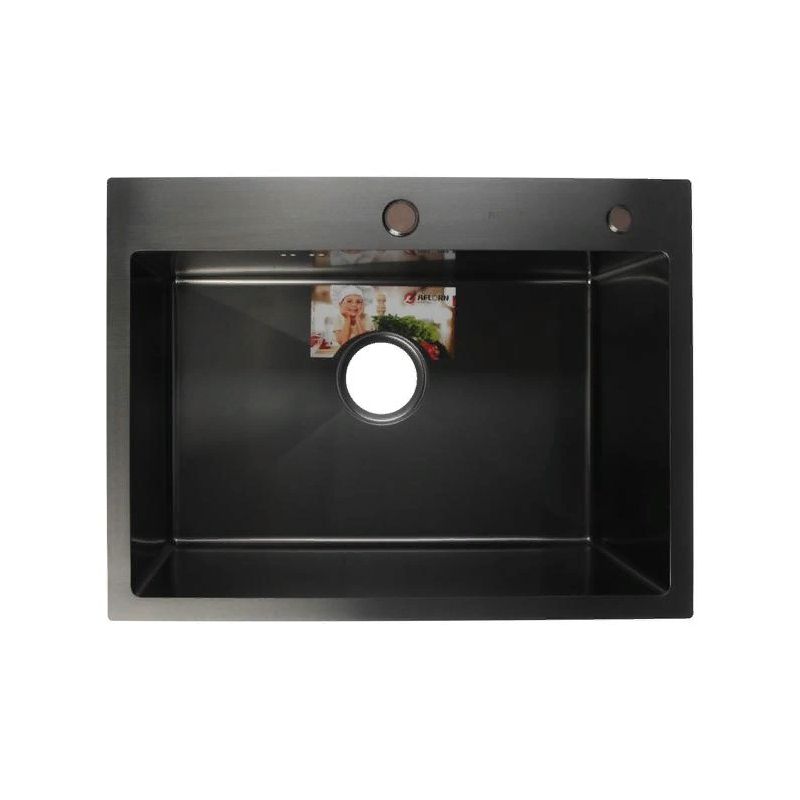Мойка кухонная Aflorn AF96045F врезная нержавеющая сталь черный