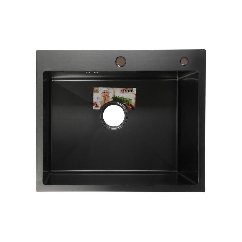 Мойка кухонная Aflorn AF96050F врезная нержавеющая сталь черный