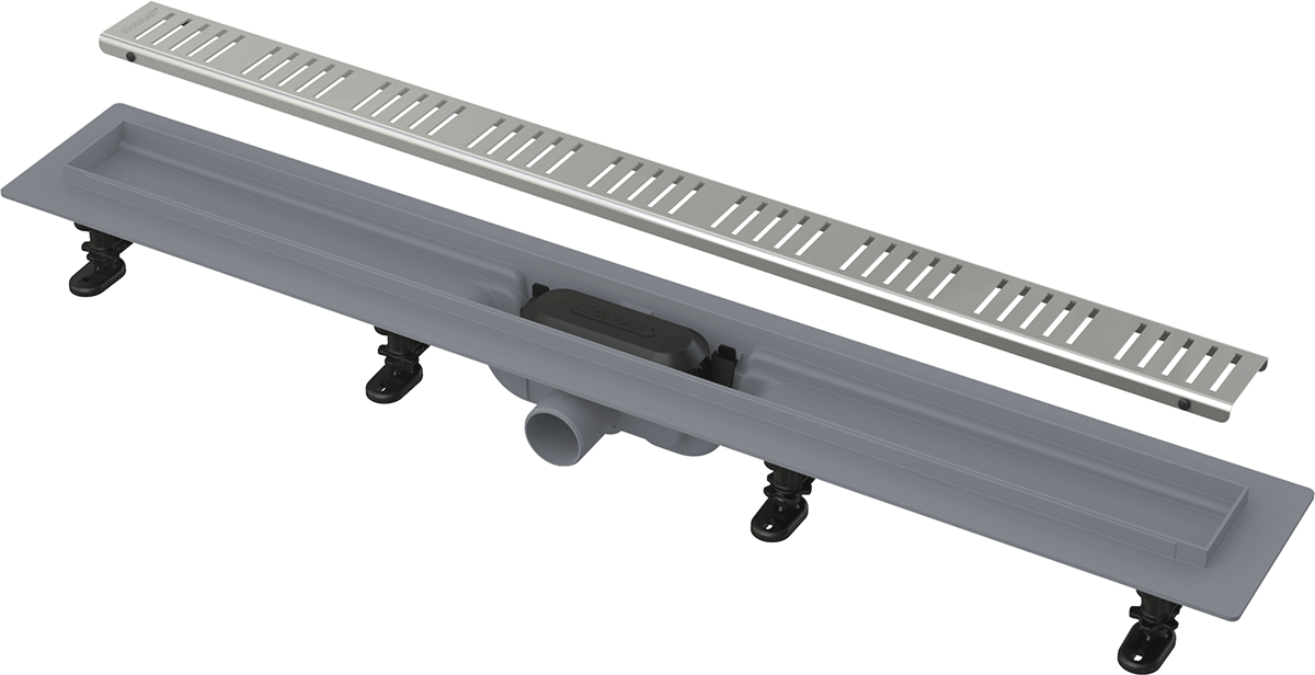 Лоток водоотводный для душа Alcaplast APZ10 горизонтальный выпуск нержавеющая сталь полипропилен