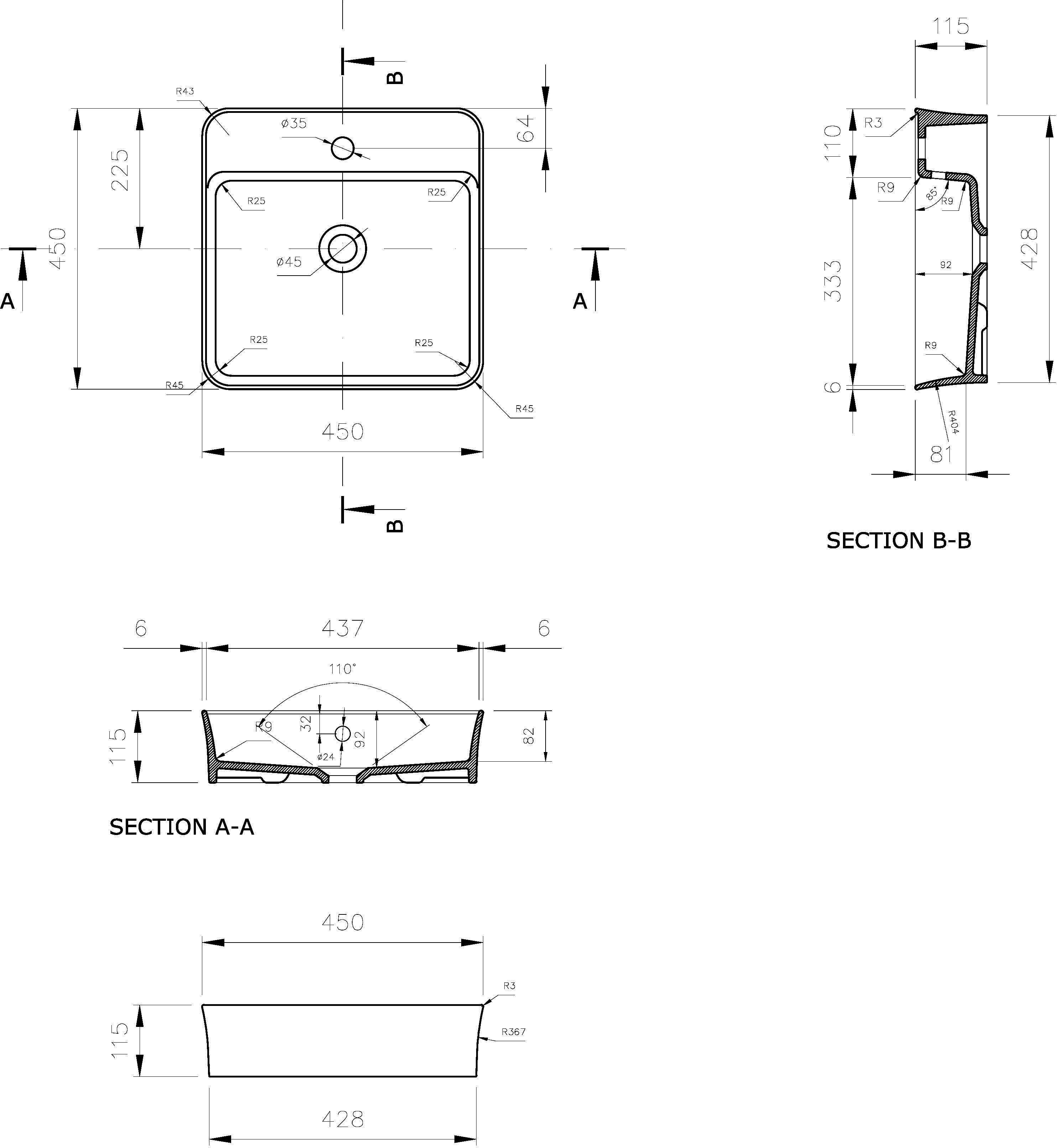 Рукомойник BOCCHI Slim Line 1598-001-0126 глянцевая белая