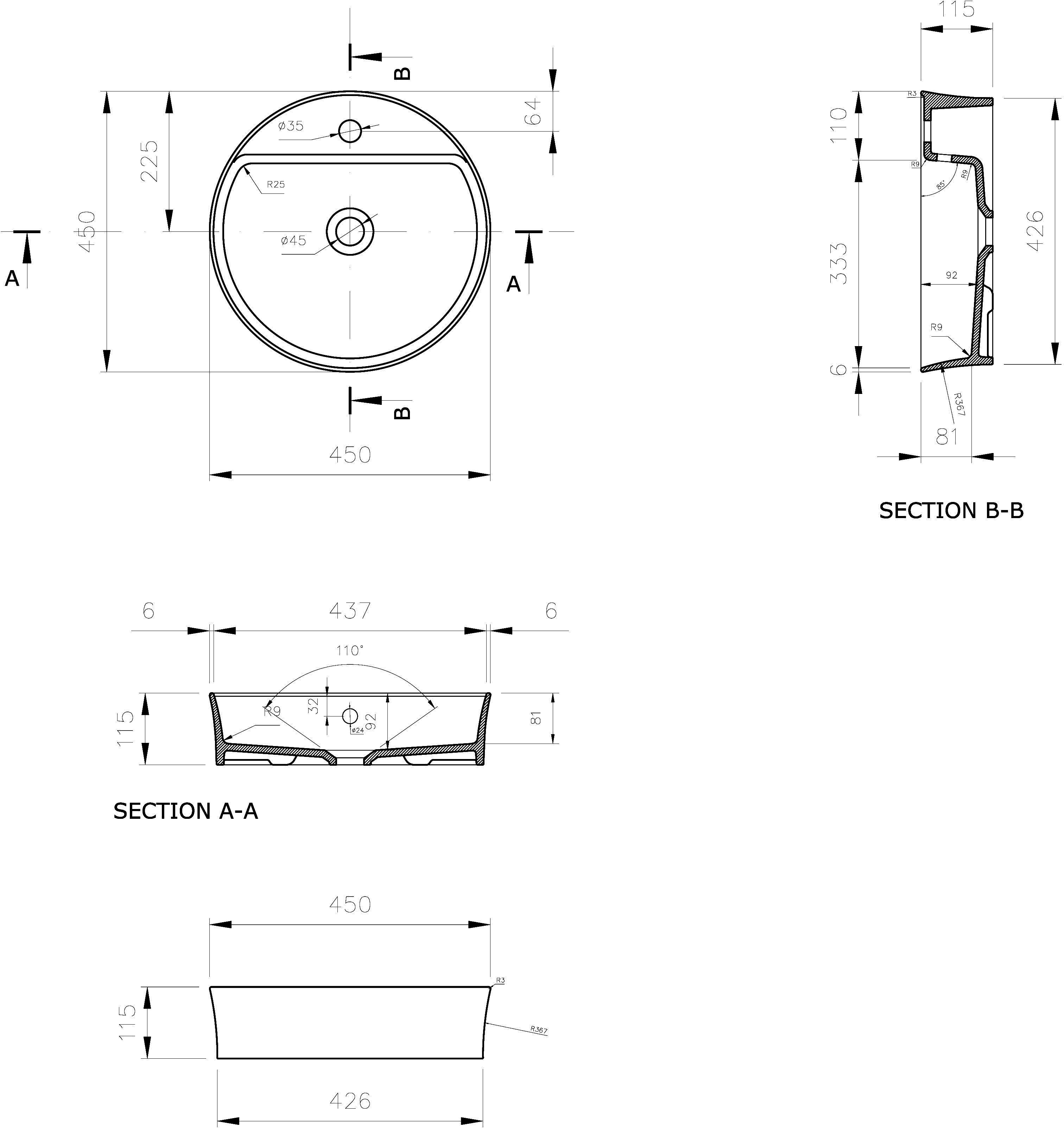 Рукомойник BOCCHI Slim Line 1599-061-0126 глянцевая белая