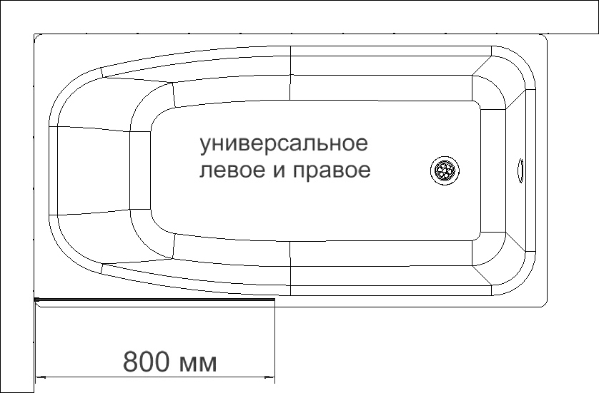 Шторка на ванну DIWO Ростов 4GW013 неподвижная, 80x150, черная матовая