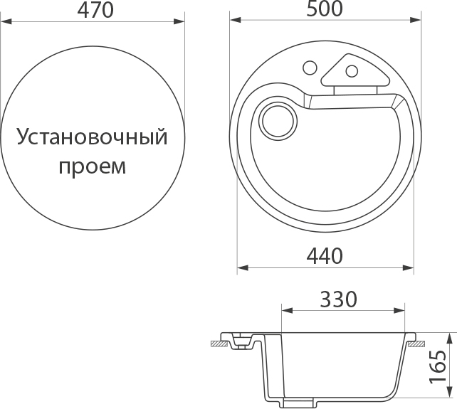 Мойка кухонная Domaci Бьелла DMC-08K черная