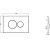 Комплект Унитаз подвесной DIWO Сочи 7508N003-0079 безободковая + Крышка Yakut 0344 с микролифтом + Инсталляция 4501 + Кнопка 7311 хром матовый