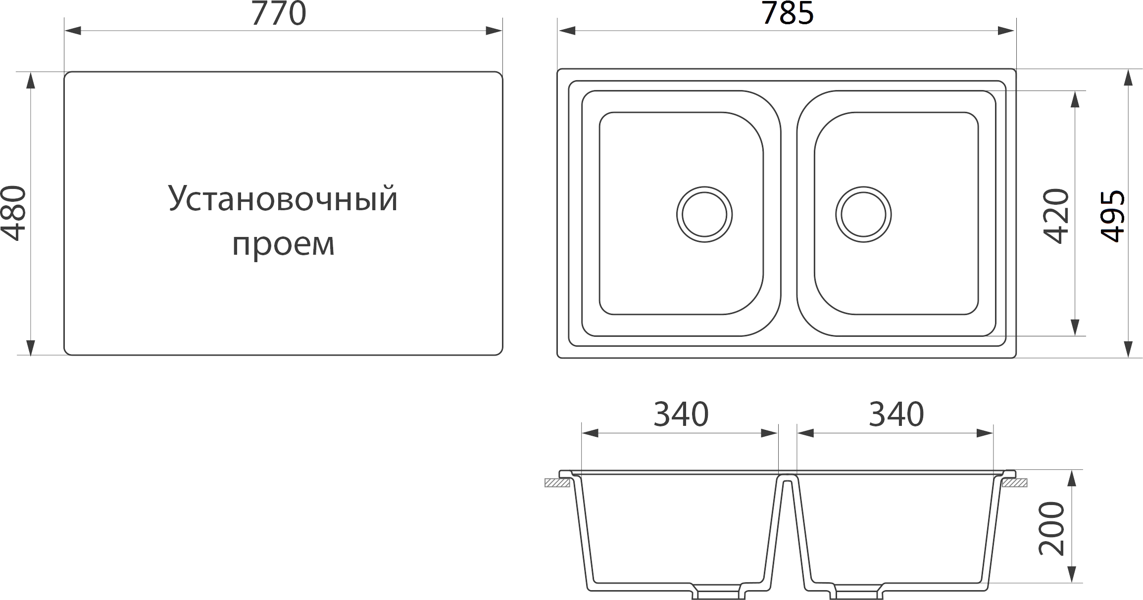 Мойка кухонная Domaci Бьелла DMC-15-302 песочная