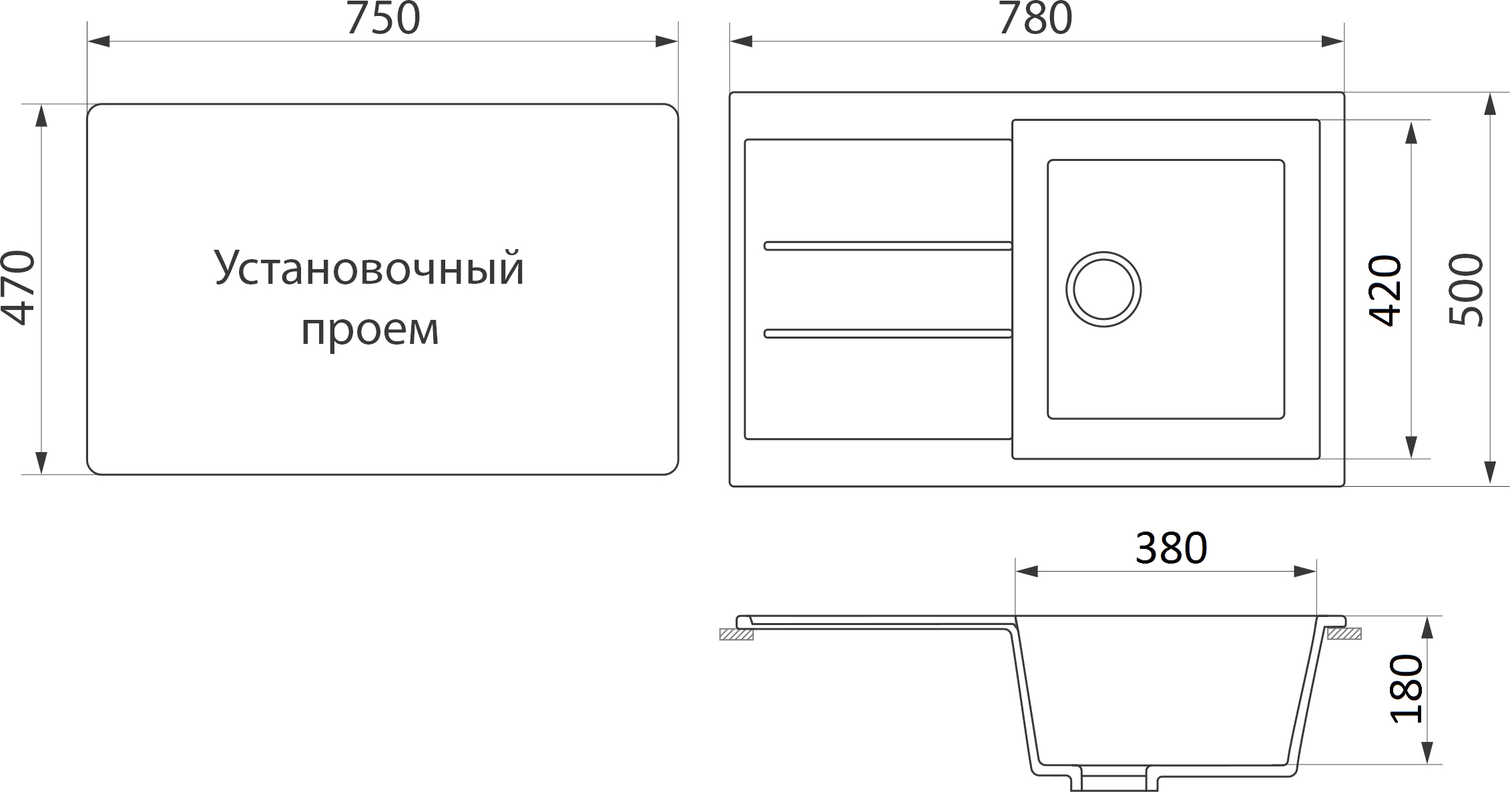 Мойка кухонная Domaci Бьелла DMC-25-341 молочная