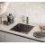 Мойка кухонная Domaci Равенна PVD DMB-113 черная, 45х45 см, врезная, квадратная, нержавеющая сталь
