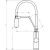 Смеситель для кухни Domaci Равенна DCB 7012 сатин, с гибким изливом