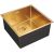 Мойка кухонная Domaci Равенна PVD DMB-113 золотая, 45х45 см, нержавеющая сталь, квадратная, встраиваемая