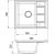 Мойка кухонная Domaci Солерно DMQ-1580.Q антрацит, 36х46 см, с крылом, кварцевая, прямоугольная, встраиваемая