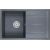 Мойка кухонная Domaci Солерно DMQ-1800.Q антрацит, 80х50 см, черная, кварцевая, с крылом, прямоугольная