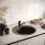 Мойка кухонная Domaci Солерно DMQ-1475.C морион, черная, 37х37 см, круглая, кварцевая, встраиваемая