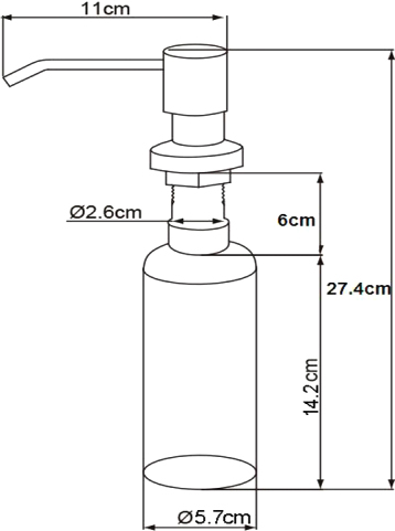 Комплект Мойка кухонная Domaci Солерно DMQ-1640.Q антрацит, 64х51 см, серая, кварцевая, встраиваемая, прямоугольная + Смеситель DC-3007 антрацит + Дозатор 401 антрацит