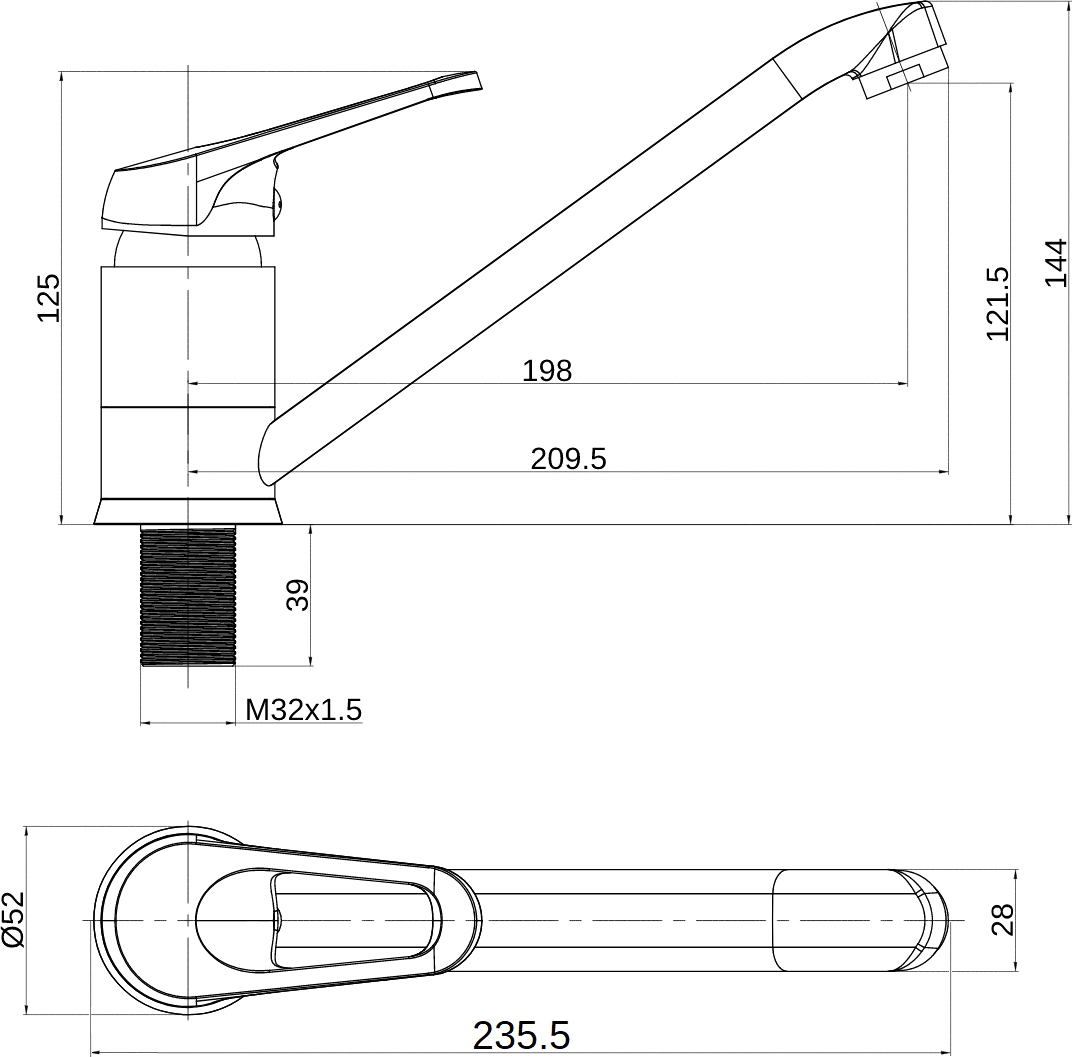 Комплект Мойка кухонная Domaci Равенна Fort DCO 580*480 (6) L2TG L + Смеситель D11-000cr