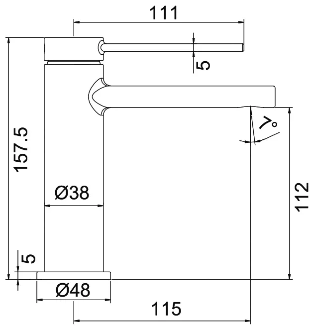 Смеситель для раковины Frap F1067-6 черный