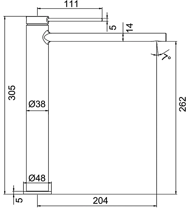 Смеситель для раковины Frap F1067-62 черный