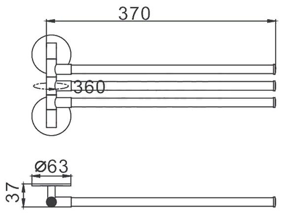 Держатель для полотенец Frap F3813 хром