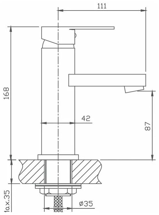 Смеситель для раковины Haiba HB1002 хром