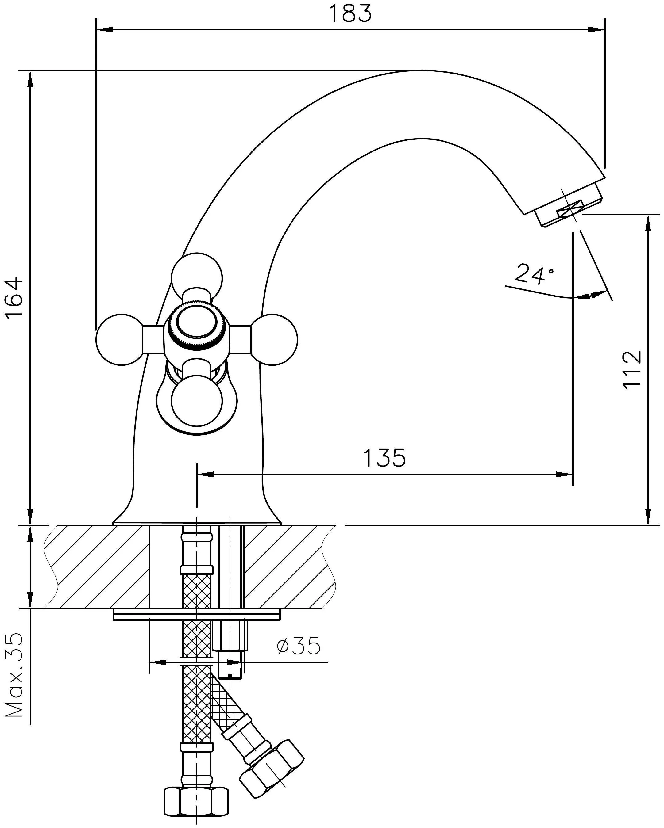 Смеситель для раковины Haiba HB1019 хром