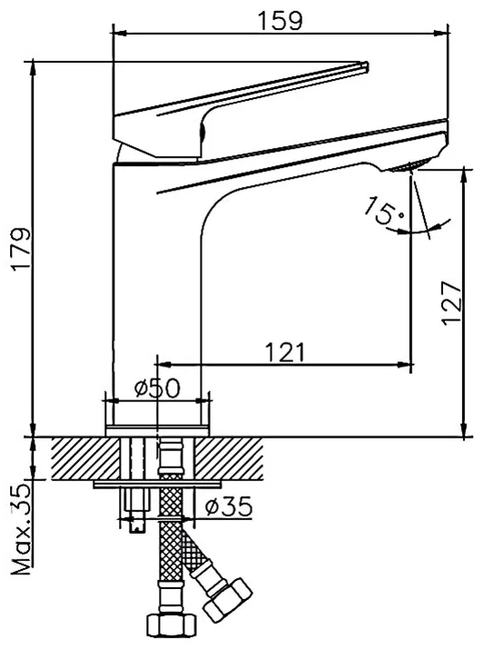 Смеситель для раковины Haiba HB10533-3 графит