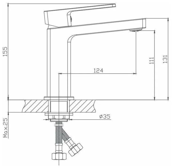 Смеситель для раковины Haiba HB10615-7 черный