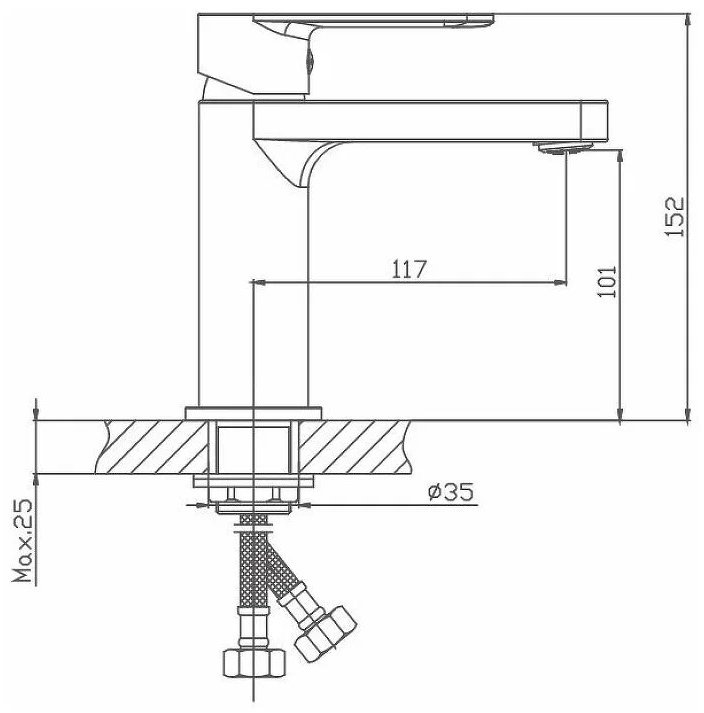 Смеситель для раковины Haiba HB10617 хром