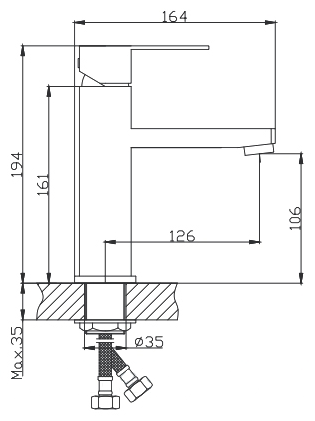 Смеситель для раковины Haiba HB10803-7 черный