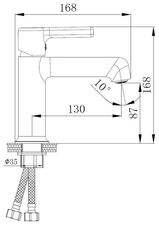 Смеситель для раковины Haiba HB10814-7 черный