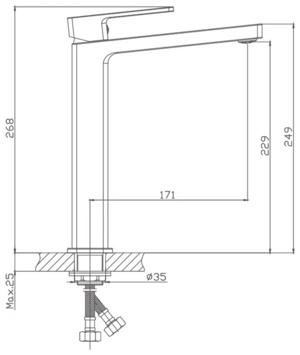 Смеситель для раковины Haiba HB11615-7 черный