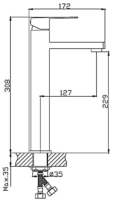 Смеситель для раковины Haiba HB11803 сатин