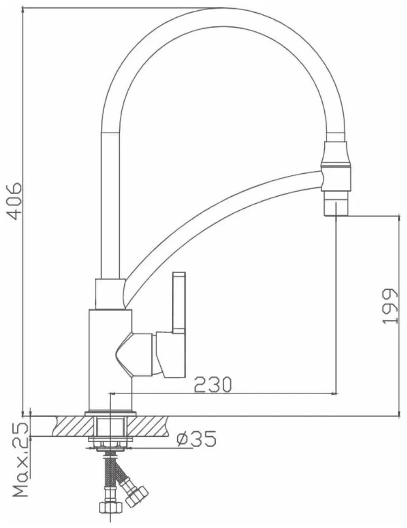 Смеситель для кухни Haiba HB73643-8 белый