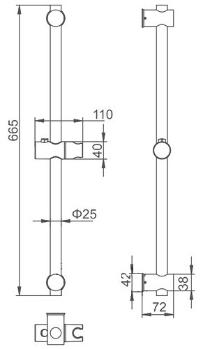 Душевая стойка Ledeme L78001B-3 66.5 см
