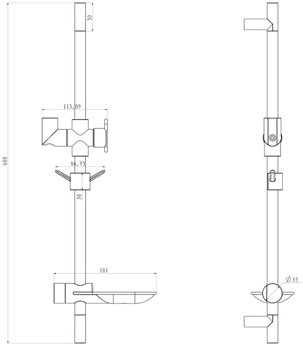 Душевая стойка LEMARK LM8062C 68.5 см