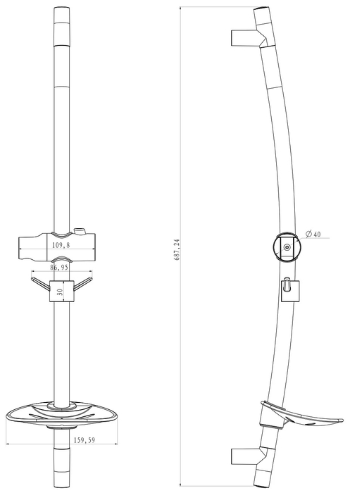 Душевая стойка LEMARK LM8064C 68.7 см