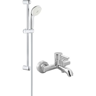 Смеситель для ванны с душем MEGA Didim MG-CM103 + Душевой гарнитур Grohe Tempesta New 27794001