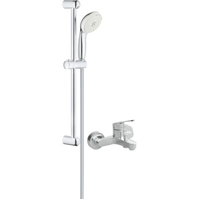 Смеситель для ванны с душем MEGA Delta MG-SRN100 + Душевой гарнитур Grohe Tempesta New 27794001